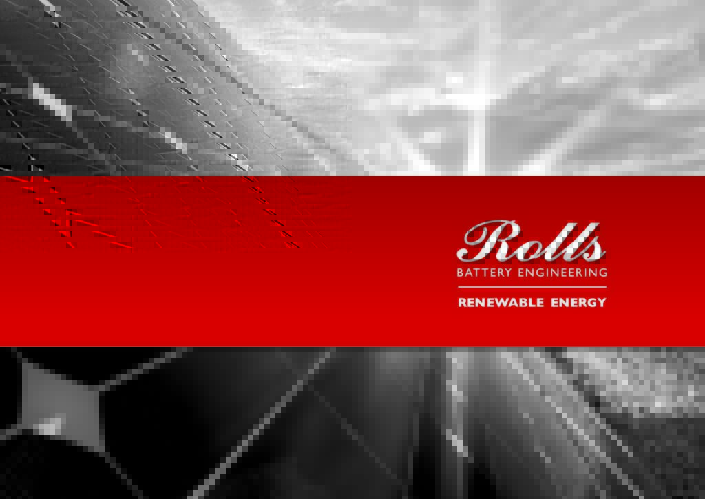 Cover of Rolls Battery Renewable Energy Guide