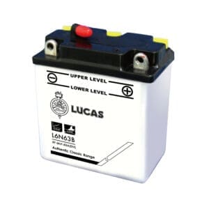 LUCAS 6V MOTORCYCLE BATTERY WITH ACID PACK