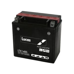 LUCAS 12V SEALED MOTORCYCLE BATTERY WITH ACID PACK