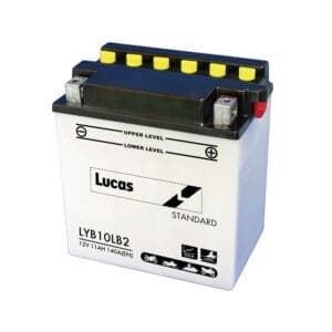 LUCAS 12V MOTORCYCLE BATTERY WITH ACID PACK