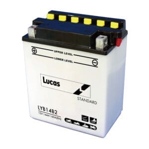 LUCAS 12V MOTORCYCLE BATTERY WITH ACID PACK