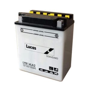 LUCAS 12V MOTORCYCLE BATTERY WITH ACID PACK