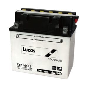 LUCAS 12V MOTORCYCLE BATTERY WITH ACID PACK