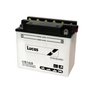 LUCAS 12V MOTORCYCLE BATTERY WITH ACID PACK