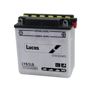 LUCAS 12V MOTORCYCLE BATTERY WITH ACID PACK