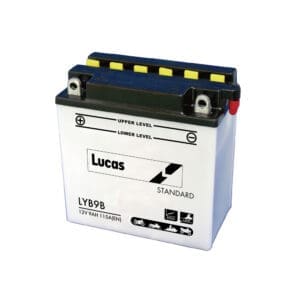 LUCAS 12V MOTORCYCLE BATTERY WITH ACID PACK