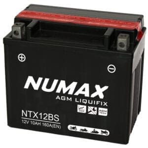 NUMAX 12V SEALED MOTORCYCLE BATTERY WITH ACID PACK